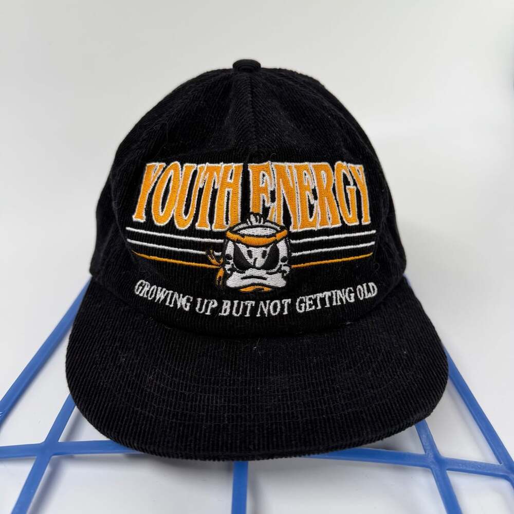Youth Energy Snapback Hat Black Corduroy